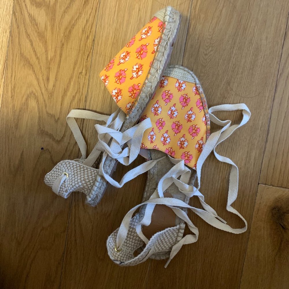 JCrew Tie up Espadrilles